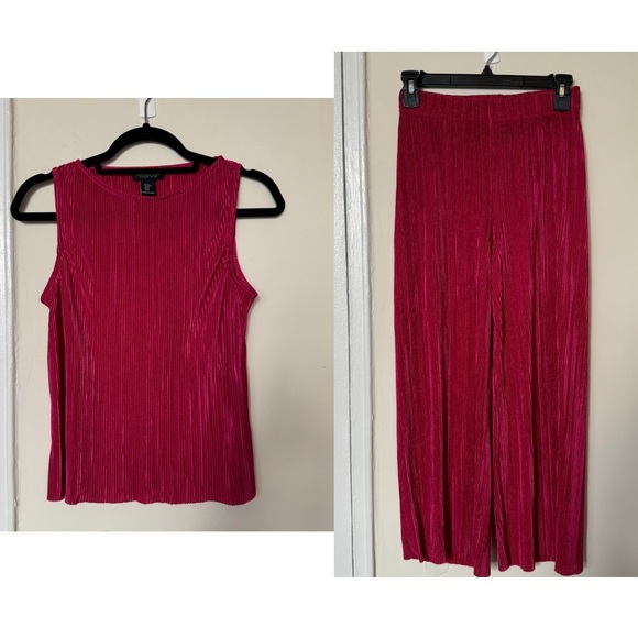 Rachel Zoe Other - Rachel Zoe Hot Pink Plisse Two Piece Set